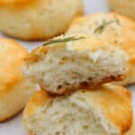 rosemary biscuit cut in half and stack on top of each other