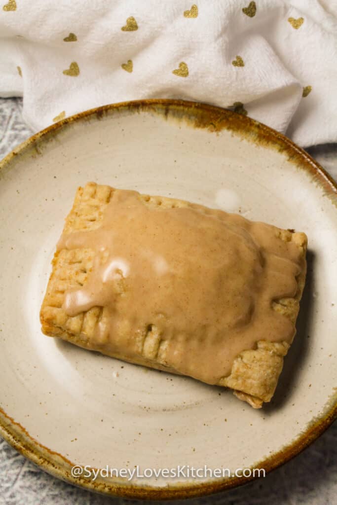 homemade pop tart on a plate